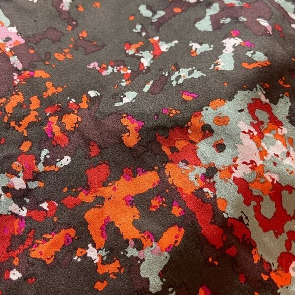 David Meister Brown/Rust Silk Abstract Knee Length Pencil Dress US Size 6 - Picture 5 of 6